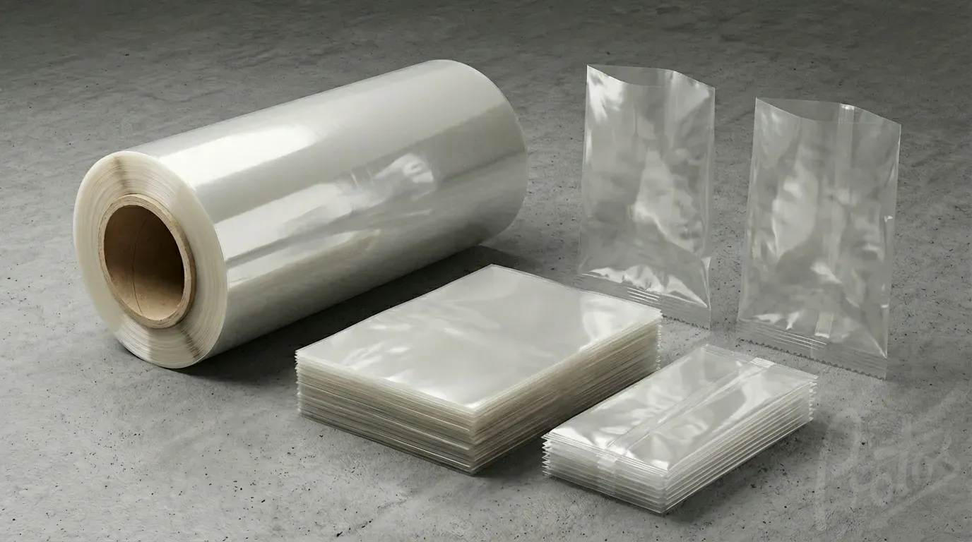 Cellophane product formats - reels, sheets, and bags converted at our UK facility