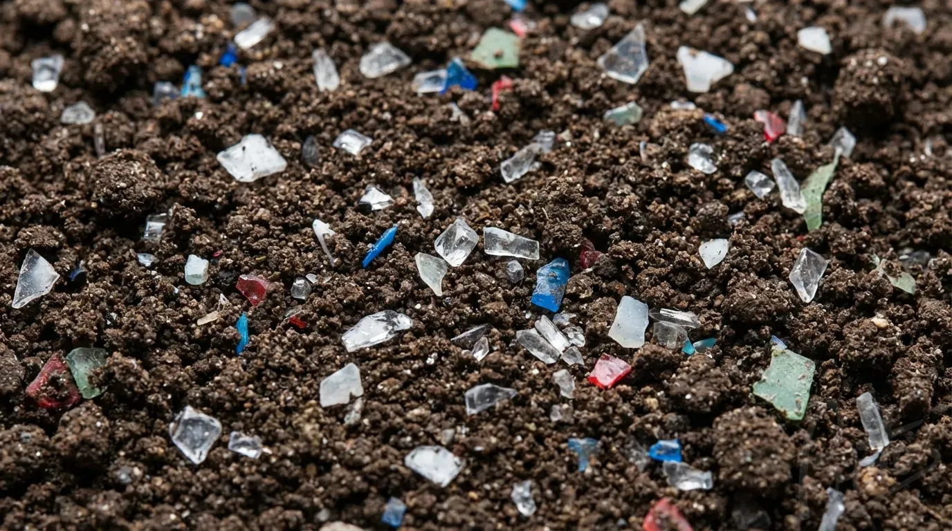 Microplastics contaminating soil - the result of conventional plastic fragmentation that biodegradable BOPP avoids